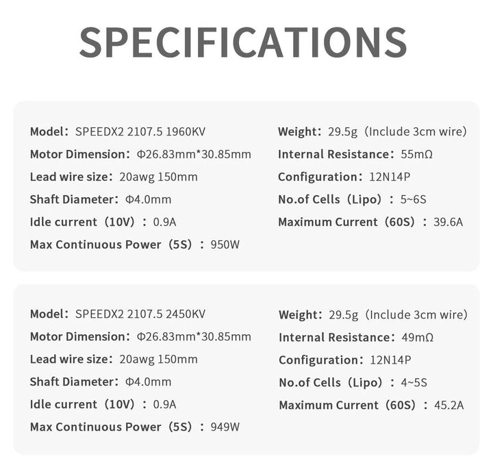 GEPRC SPEEDX2 2107.5 Brushless Motor Colorful 1960KV 2450KV Motors 5inch Freestyle Mark4 Mark5 MK5 HD For RC FPV Racing Drone - Thedroneflight