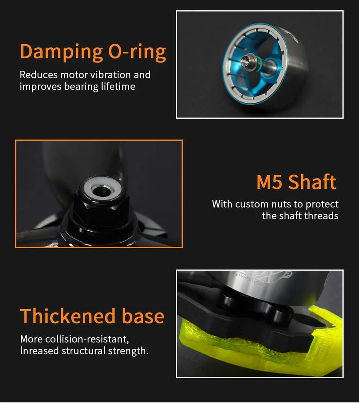 GEPRC SPEEDX2 2107.5 Brushless Motor Colorful 1960KV 2450KV Motors 5inch Freestyle Mark4 Mark5 MK5 HD For RC FPV Racing Drone - Thedroneflight