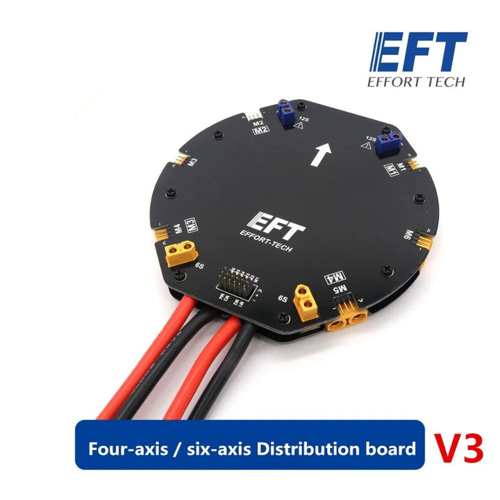 EFT 12S 480A Large Current Power Distribution Board suitable for four-axis/six-axis Agricultural drone Power Management Module - Thedroneflight