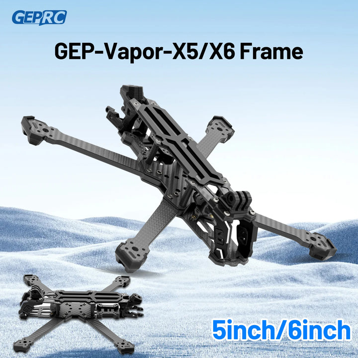 GEPRC GEP-Vapor-X5/X6 Frame 5-6inch Drone Carbon Fiber RC FPV Quadcopter Helicopter Replacement Accessories for Vapor-X Drones