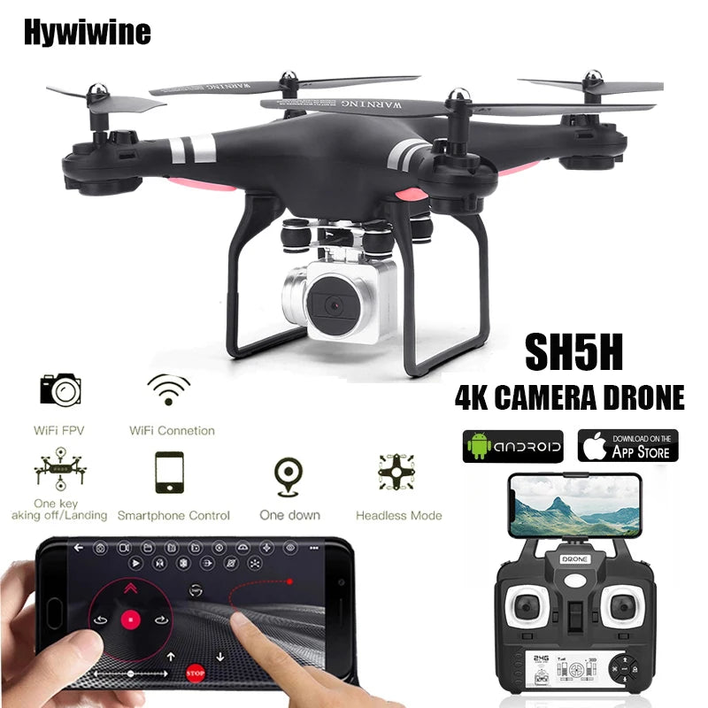 4K FPV Camera Drone WiFi Real-Time Video with Altitude Hold for Kids