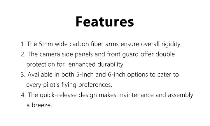 GEPRC GEP-Vapor-X5/X6 Frame 5-6inch Drone Carbon Fiber RC FPV Quadcopter Helicopter Replacement Accessories for Vapor-X Drones