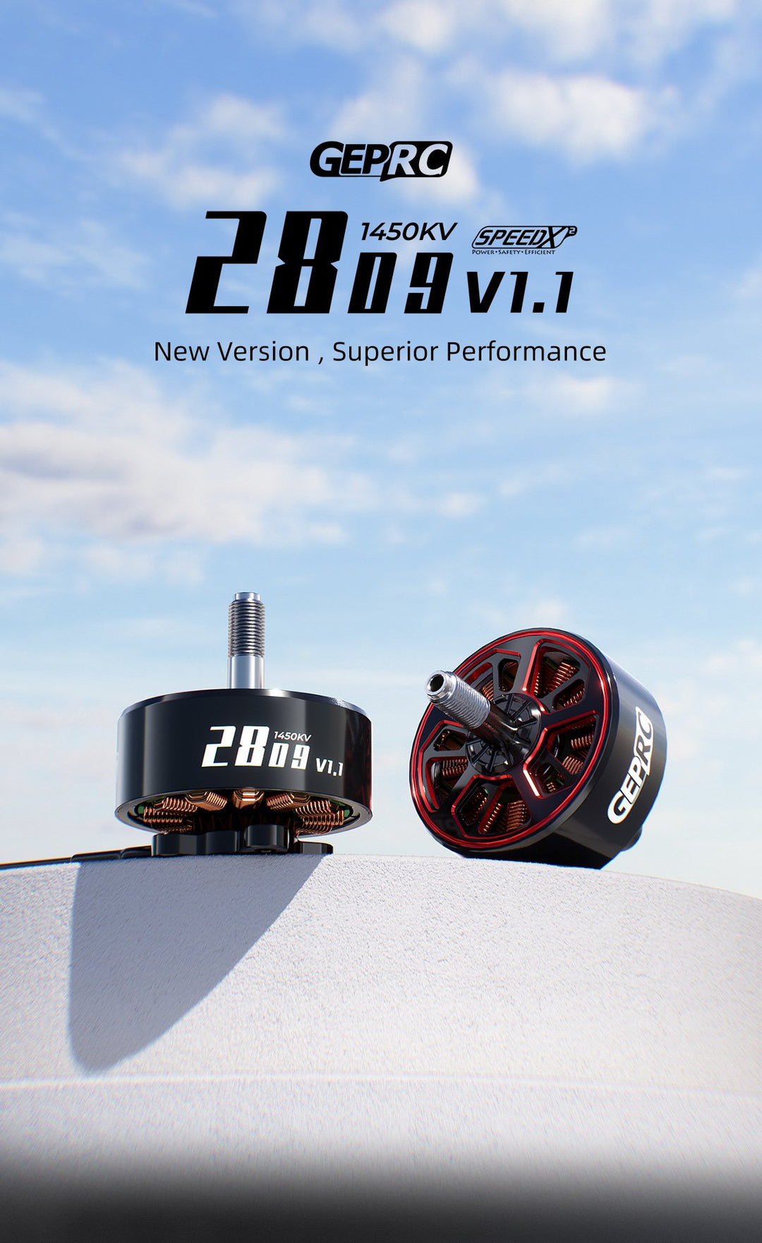 GEPRC SPEEDX2 2809 Motor 1280KV 1450KV | Long Range 7" FPV Drone