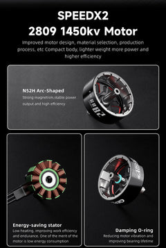 GEPRC SPEEDX2 2809 V1.1 Motor - 1280KV/1450KV
