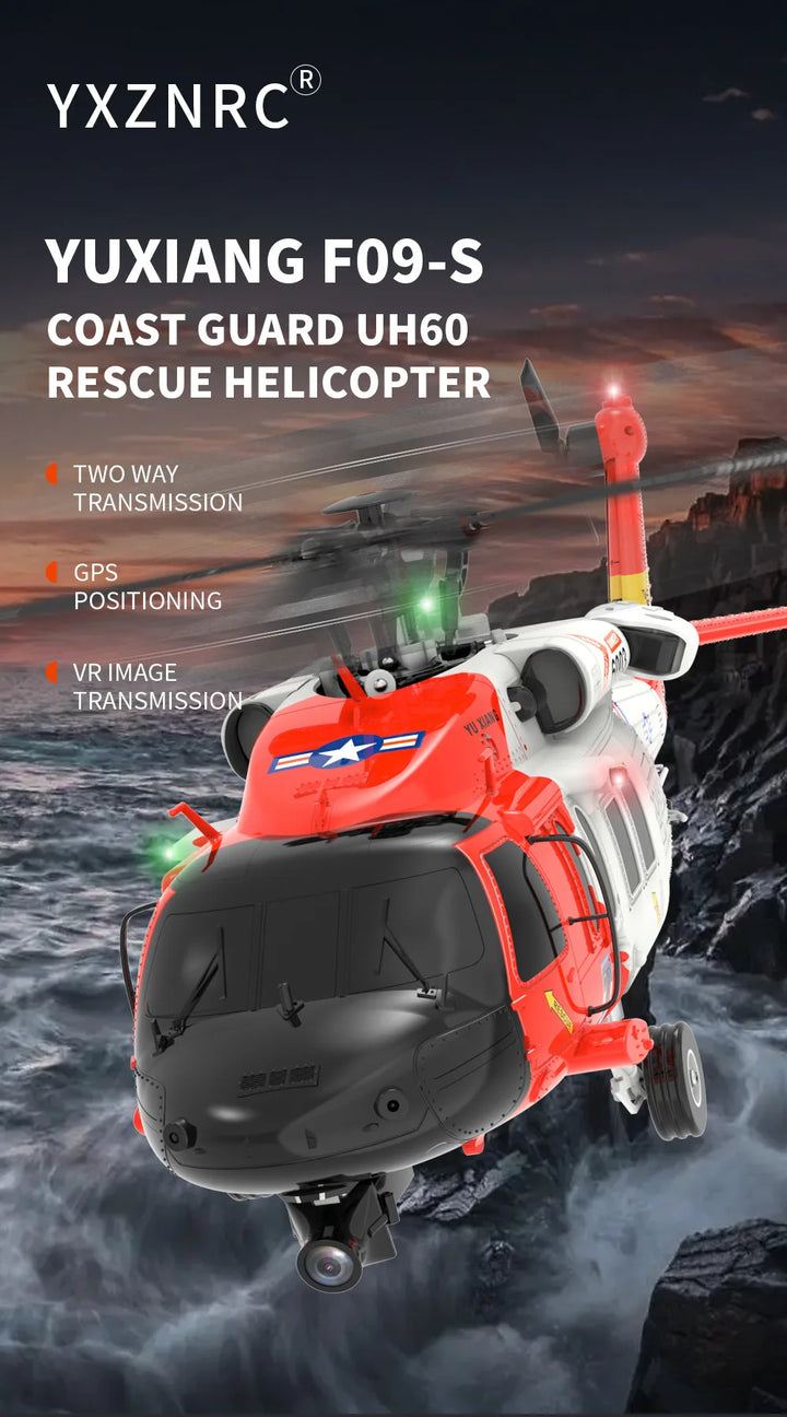 YU XIANG F09S Rescue Eagle Helicopter GPS Remote Control Aircraft One click Reverse Flight Optical Flow Positioning Optional FPV