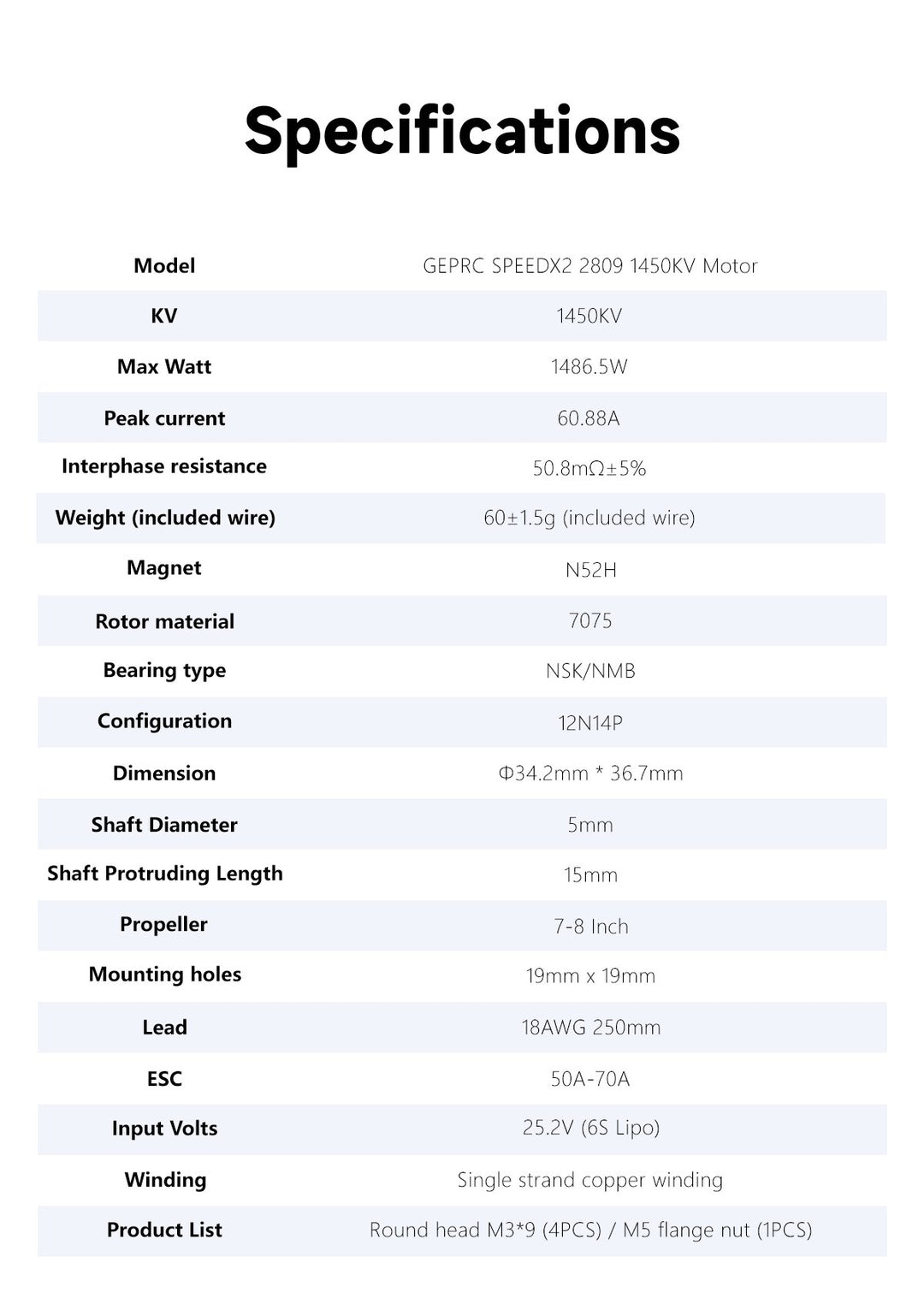 GEPRC SPEEDX2 2809 Motor 1280KV 1450KV | Long Range 7" FPV Drone