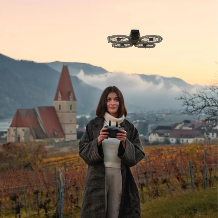 DJI Flip Camera Drone with RC 2 — 4K 60FPS HDR, 1/1.7" CMOS, 3-Axis Gimbal, Under 249g, 31-Min Flight, 13km, Subject Tracking, Carbon Fiber Guards