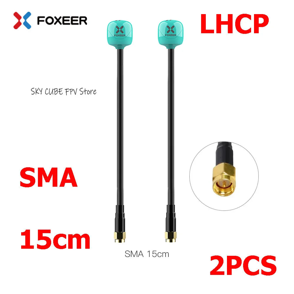 Foxeer Lollipop 4 Plus 5.8G 2.6dBi FPV Antenna - RHCP/LHCP SMA/MMCX/UFL Long Range Racing Drone (2PCS)