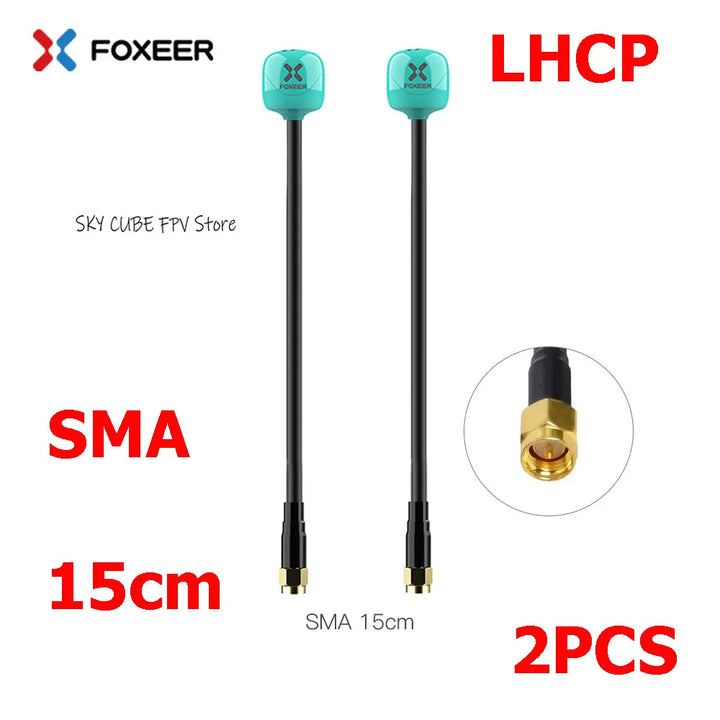 Foxeer Lollipop 4 Plus 5.8G 2.6dBi FPV Antenna - RHCP/LHCP SMA/MMCX/UFL Long Range Racing Drone (2PCS)