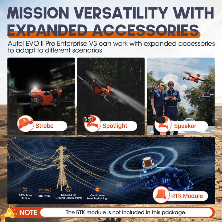Autel Robotics EVO II Pro Enterprise V3 — 6K 1" CMOS, 42-Min, 15km, RTK, AI, IP43