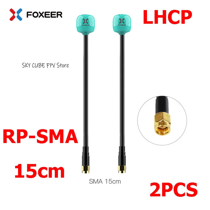 Foxeer Lollipop 4 Plus 5.8G 2.6dBi FPV Antenna - RHCP/LHCP SMA/MMCX/UFL Long Range Racing Drone (2PCS)
