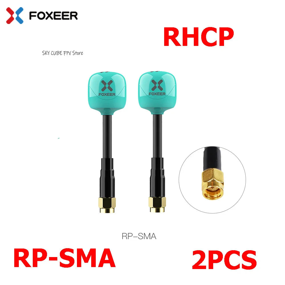 Foxeer Lollipop 4 Plus 5.8G 2.6dBi FPV Antenna - RHCP/LHCP SMA/MMCX/UFL Long Range Racing Drone (2PCS)