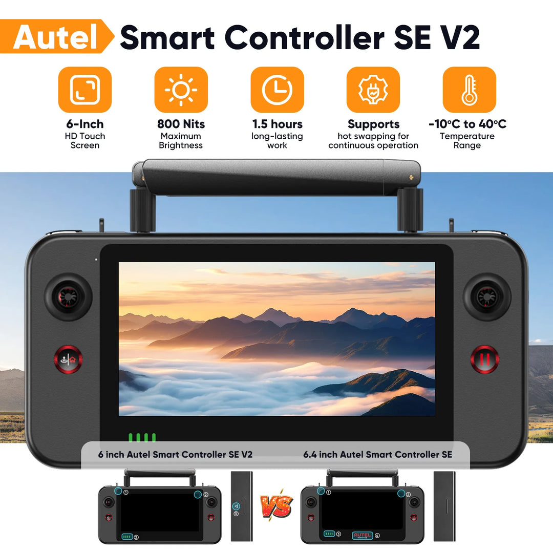 Autel Robotics EVO Lite 640K Enterprise Drone 1'' CMOS 16x Digital Zoom mapping surveying search and rescue IP43 Smart Controller