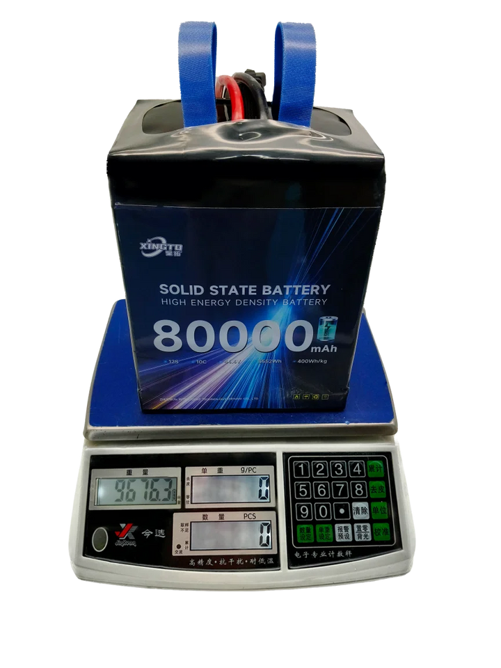 XINGTO Semi-Solid State UAV Battery Pack — 6S–14S, 40–80Ah, 10C, CE Certified, for VTOL, Industrial Drone & Heavy-Lift UAV
