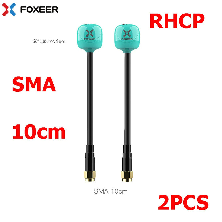 Foxeer Lollipop 4 Plus 5.8G 2.6dBi FPV Antenna - RHCP/LHCP SMA/MMCX/UFL Long Range Racing Drone (2PCS)