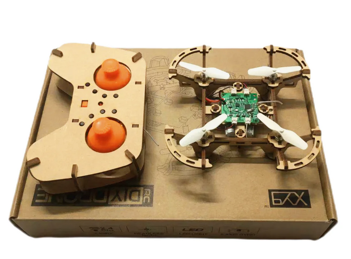Wooden Drone  DIY kit Wooden assembled  Remote control toy fixed kit Remote Controlled Toys diy kit Training quadcopters