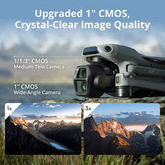 DJI Air 3S Fly More Combo with RC 2 — Dual Camera, 4K/60fps HDR, 3 Batteries, 45-Minute Flight Time