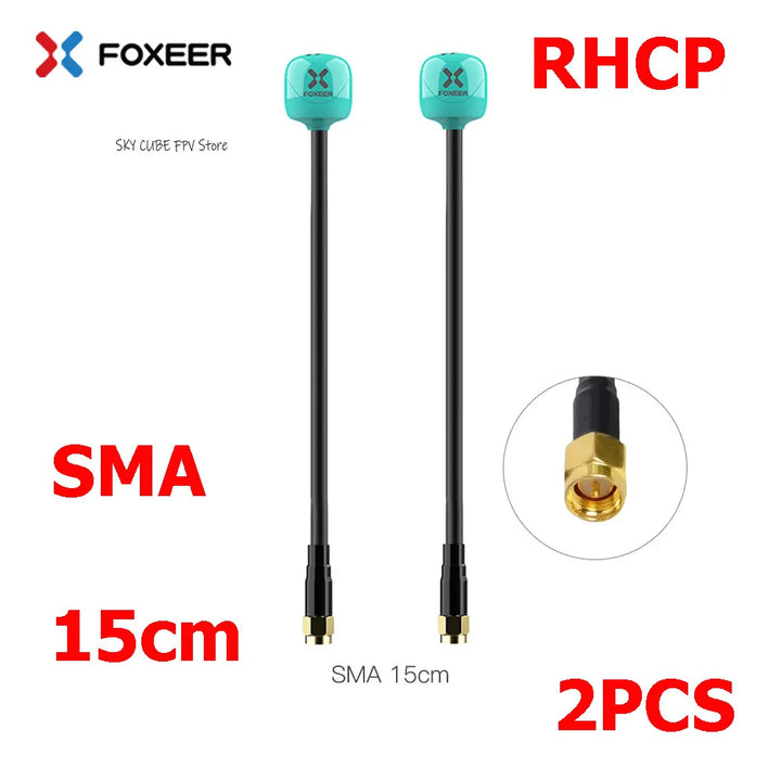 Foxeer Lollipop 4 Plus 5.8G 2.6dBi FPV Antenna - RHCP/LHCP SMA/MMCX/UFL Long Range Racing Drone (2PCS)