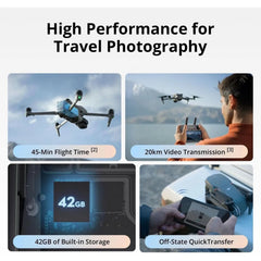 DJI Air 3S Fly More Combo with RC 2 — Dual Camera, 4K/60fps HDR, 3 Batteries, 45-Minute Flight Time