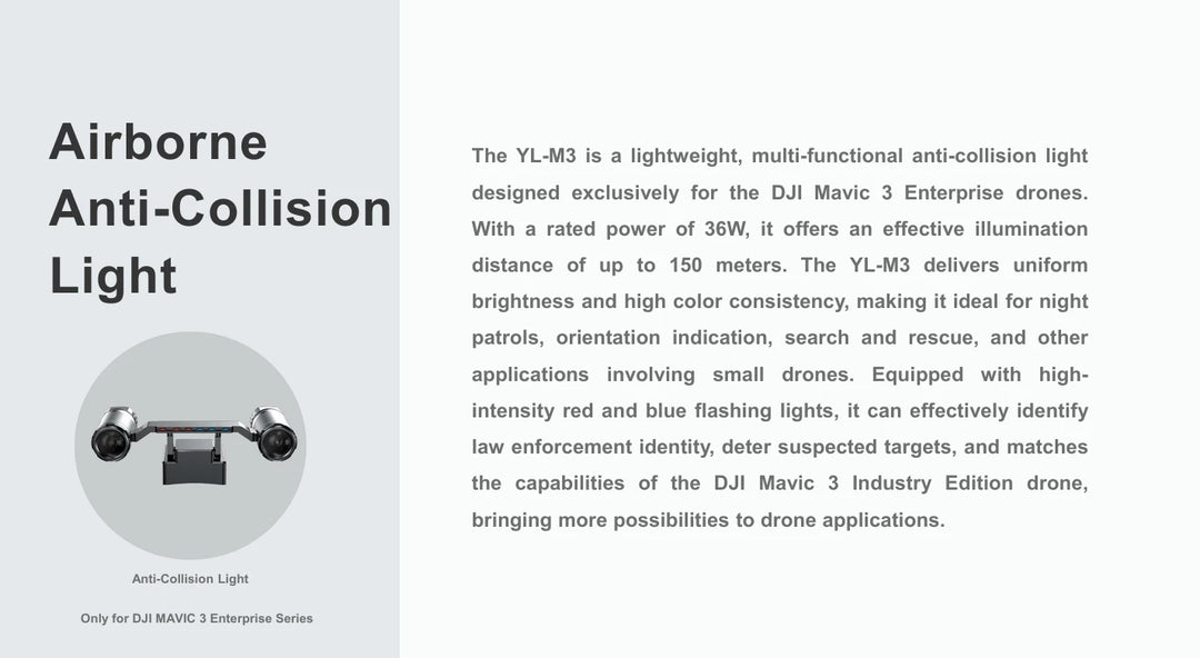 DJI Mavic 3 Enterprise Anti-Collision Light - 150m Visibility