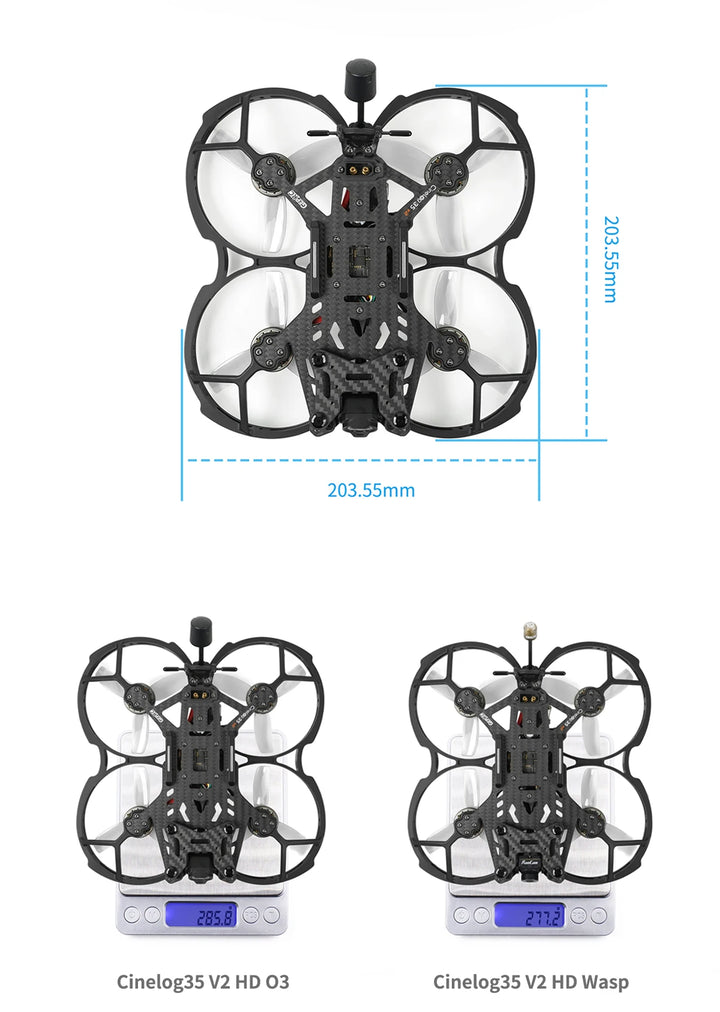 GEPRC Cinelog35 V2 Analog FPV Drone System 2650KV VTX SPEEDX2 ICM 42688-P F722-45A AIO V2 RC Quadcopter Freestyle Drone