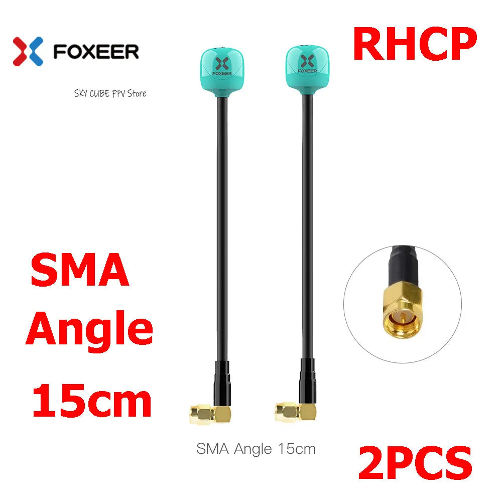Foxeer Lollipop 4 Plus 5.8G 2.6dBi FPV Antenna - RHCP/LHCP SMA/MMCX/UFL Long Range Racing Drone (2PCS)