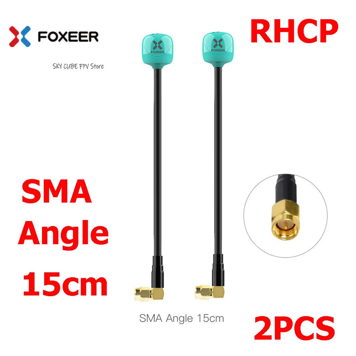 Foxeer Lollipop 4 Plus 5.8G 2.6dBi FPV Antenna - RHCP/LHCP SMA/MMCX/UFL Long Range Racing Drone (2PCS)
