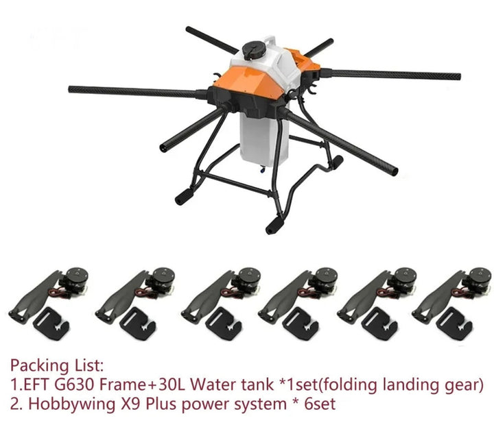 G630 Six-Axis 30L 30KG Agricultural Spray Drone with Frame Folding Landing Gear