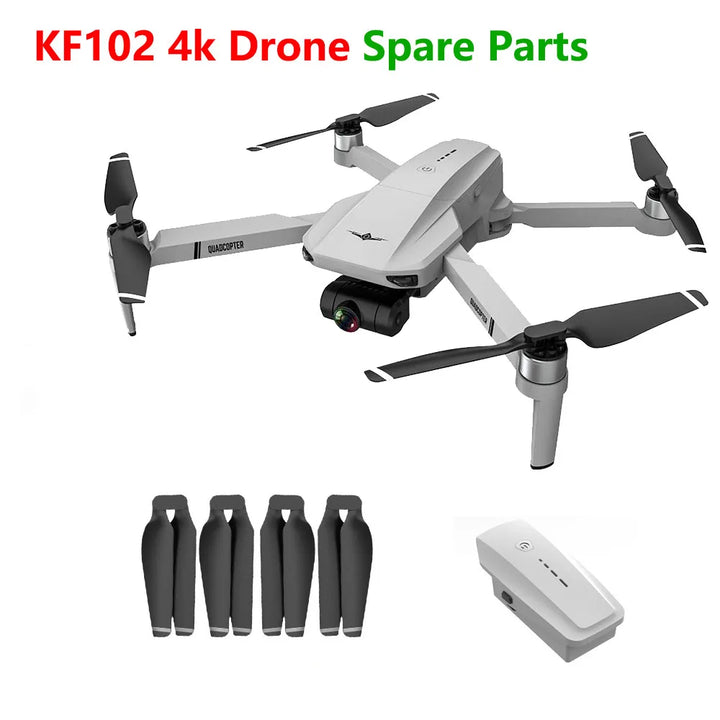 KF102 4K Foldable Quadcopter Spare Part Propeller Props Main Blade Battery DIY RC Drone Accessory