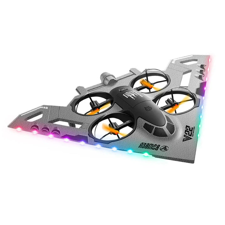 V22 Beginner Four-Channel Drone 360 Self-Avoidance Obstacles Remote Control FPV Height Hold Sea Land Air Three One Features Gift