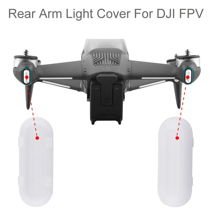 2Pcs Original Rear Arm LED Light Lamp Cover Repair Replacement For DJI FPV Drones Rear Arm LED Light Cover Drone Accessories New