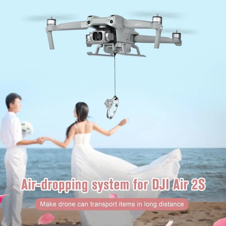 Drone Airdrop System for DJI Mavic Air 2/Air 2S Wedding Proposal Delivery Device Thrower Air Dropping Gift with Landing Gear