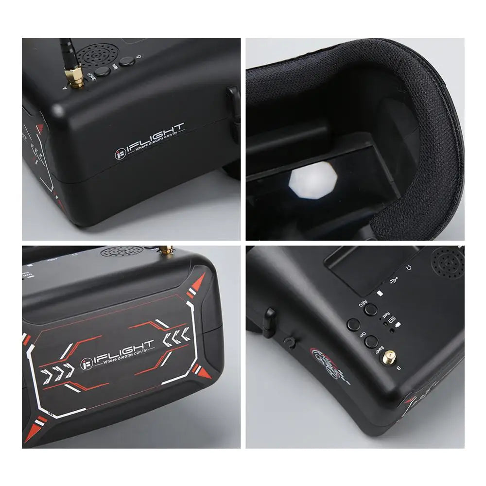 iFlight 4.3inch FPV Analog Goggles 40CH 5.8GHz with DVR Function Built-in 3.7V/2000mAh battery for FPV part