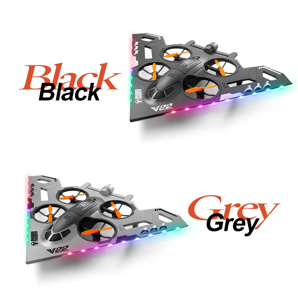 V22 Beginner Four-Channel Drone 360 Self-Avoidance Obstacles Remote Control FPV Height Hold Sea Land Air Three One Features Gift