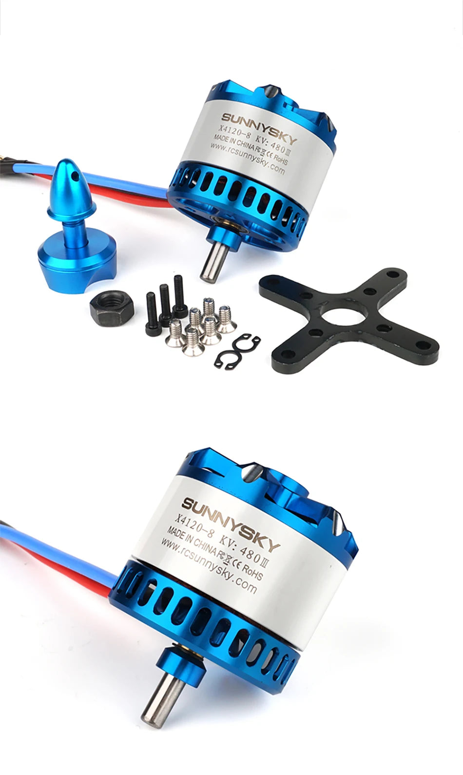 SUNNYSKY X4120-III X4125-III X4130-III 650K550KV 420KV 515KV 520KV Brushless Motor for RC Quadcopter Airplanes Fixed Wing Plane