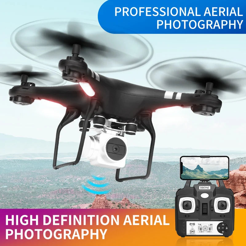 Quadcopter with Camera HD Fpv Drone 4k Profesional Real-time Remote Control Helicopter Quadocopter Rc Dron Hover For Children