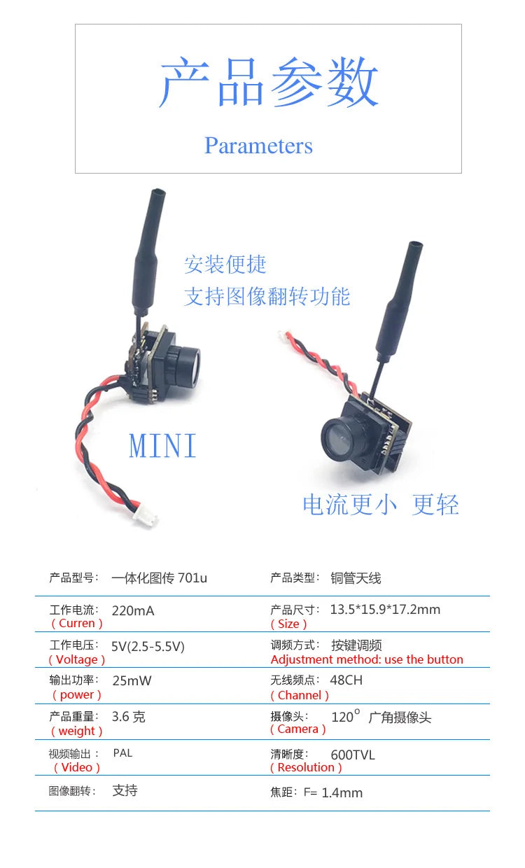 mini 5.8G FPV 48CH 25mW transmitter VTX-CAM with 600TVL camera and Skydroid OTG UVC Receiver for Android Mobile Phone Tablet