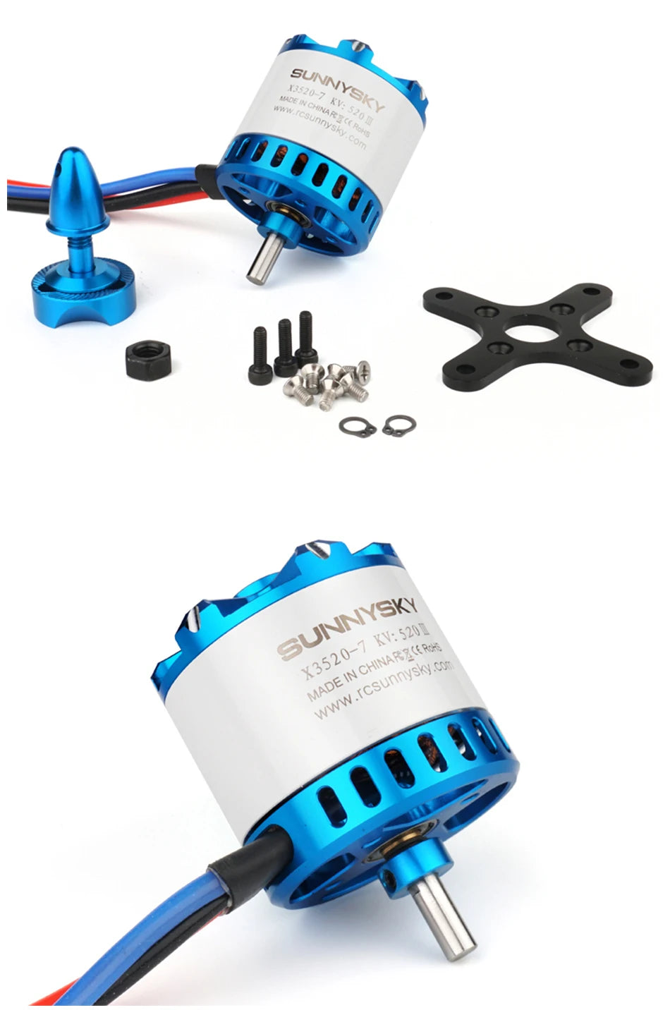 SUNNYSKY X3520-III X3530-III I 445KV 560KV 780KV Brushless Motor for RC Quadcopter Airplanes Fixed Wing Plane