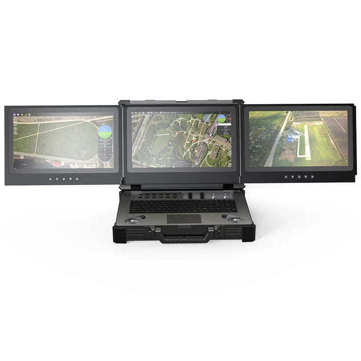 Triple-Screen Ground Control Station with Dual Joysticks for UAV/UGV