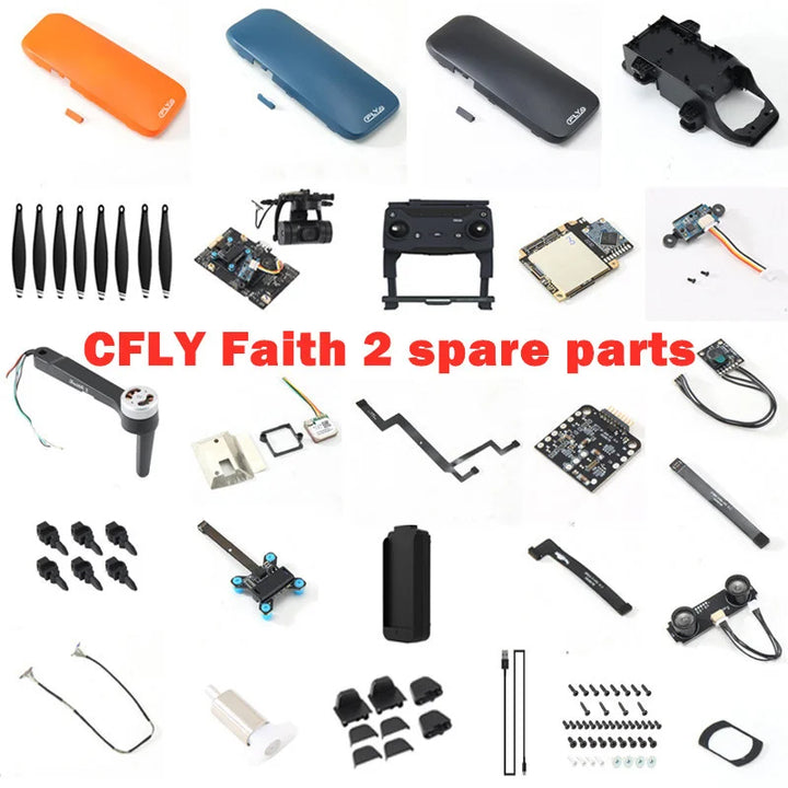 CFLY Faith 2 Faith2 DF808 RC Drone Spare Parts Blade Ppropellers Shell  Receiving Board Cable Arm Leg Charger GPS