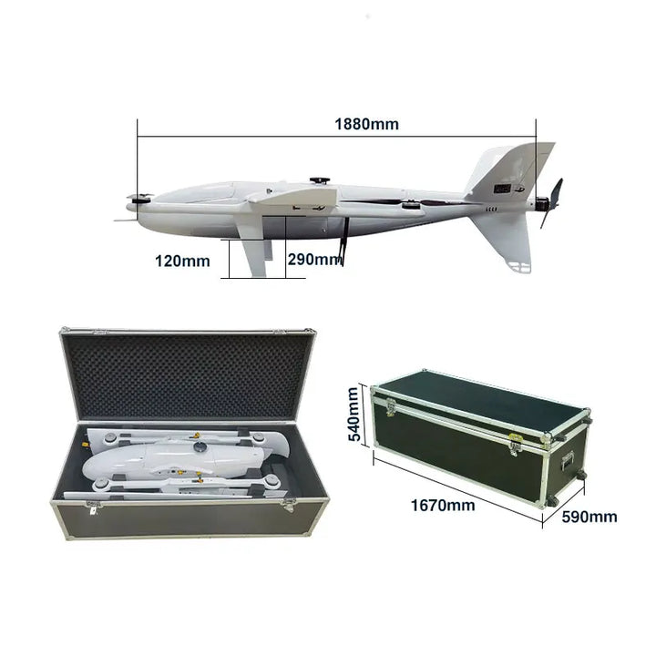 Professional VTOL Fixed Wing UAV - Heavy Load Transport Drone for Survey & Inspection