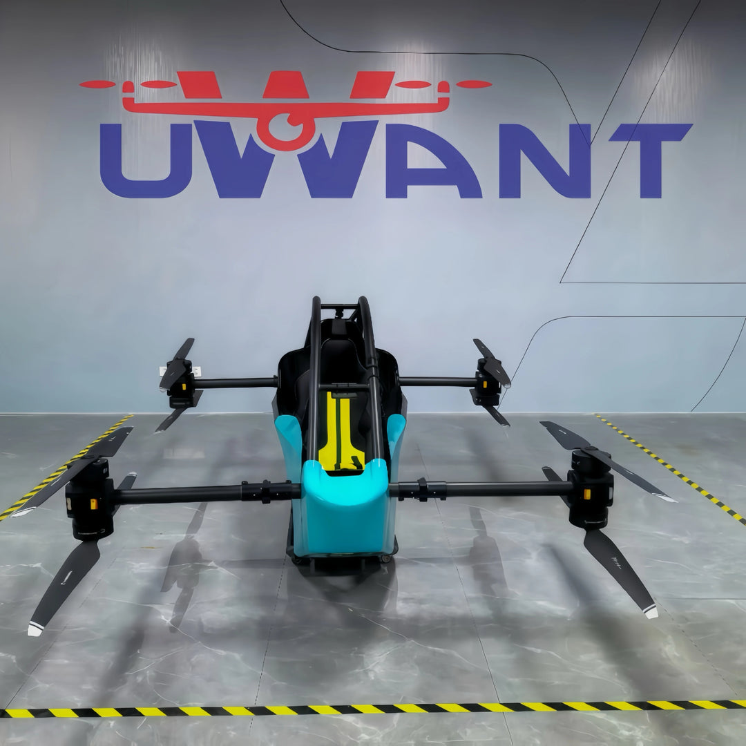 Uwant Eagle PRO eVTOL Manned Aircraft — 300KG MTOW, 100km/h, 30-45 Min, RTK GPS, 8-Motor, Aviation Aluminum & Carbon Fiber