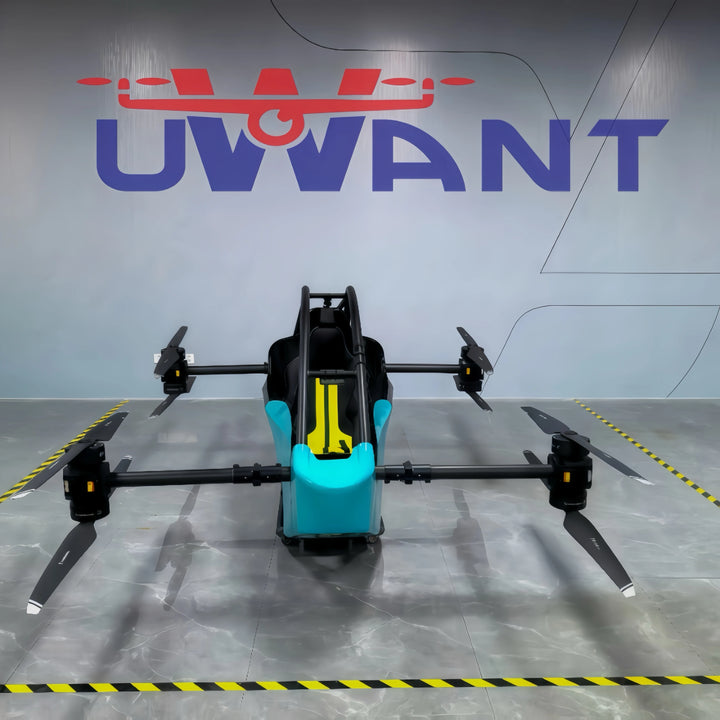 Uwant Eagle PRO eVTOL Manned Aircraft — 300KG MTOW, 100km/h, 30-45 Min, RTK GPS, 8-Motor, Aviation Aluminum & Carbon Fiber