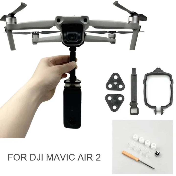 Extended Bracket Holder for DJI Mavic Air 2 Accessories Upper Mount Adapter for 360 Panorama Camera Insta360 One X GoPro 8