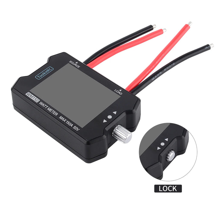 ToolkitRC WM150 150A 50V Watt Meter Power Analyzer LCD Display Voltage Current Tester PWM Output for RC FPV Drone