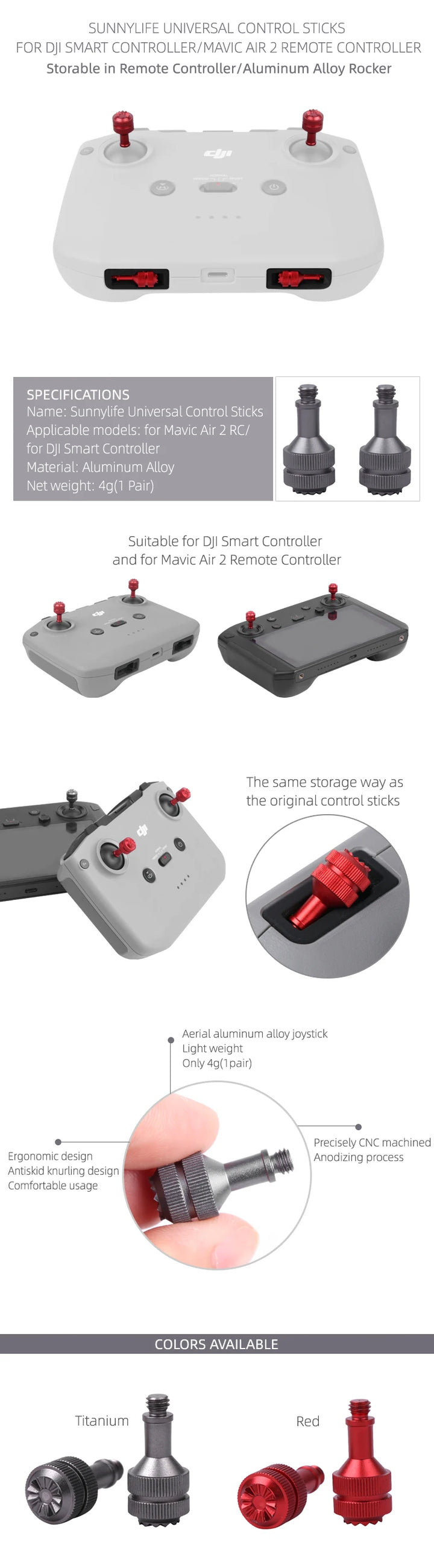 Joystick Cover For RC N1 Controller Thumb Rocker Protector Stick Holder for DJI Mavic 3/Air 2/Mini 2/Mini 3 pro Accessories