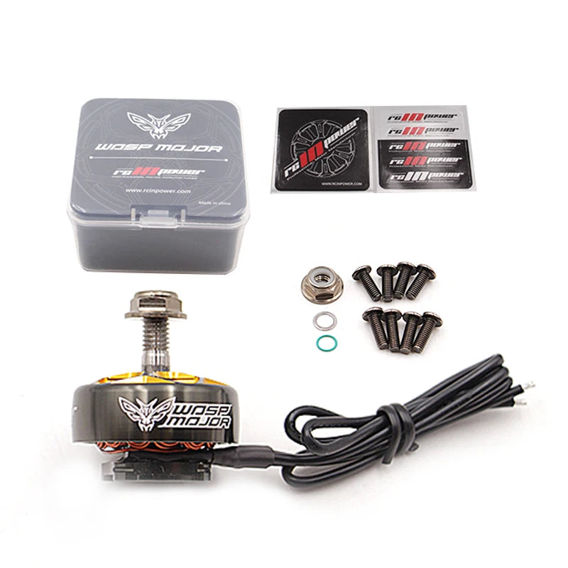 4PCS RCINPOWER WASP MAJOR 1860KV 5-6S 2420KV 4-5S Brushless Motor 22.6-6.5mm Professional-level for RC FPV Racing Drones