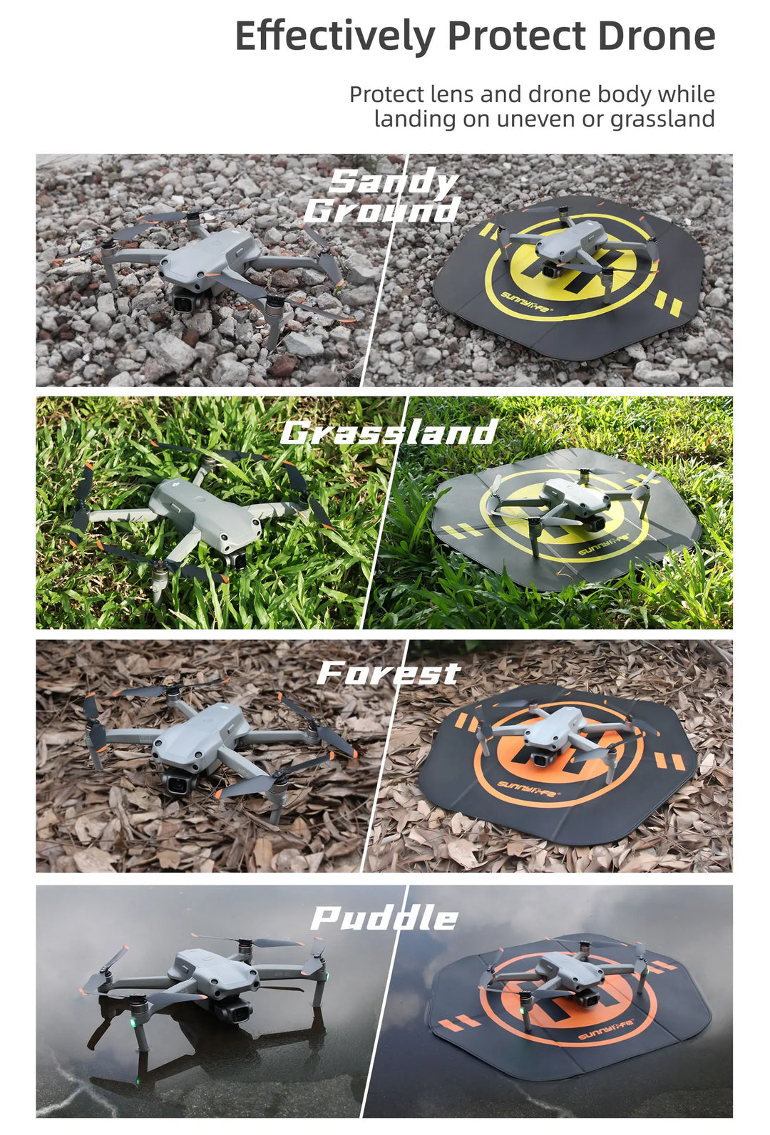 Drone Landing Pad Waterproof Foldable Parking Apron for DJI Mavic Mini 2/MIMI 3/Air 2S/AVATA FPV Landing Pad Accessories