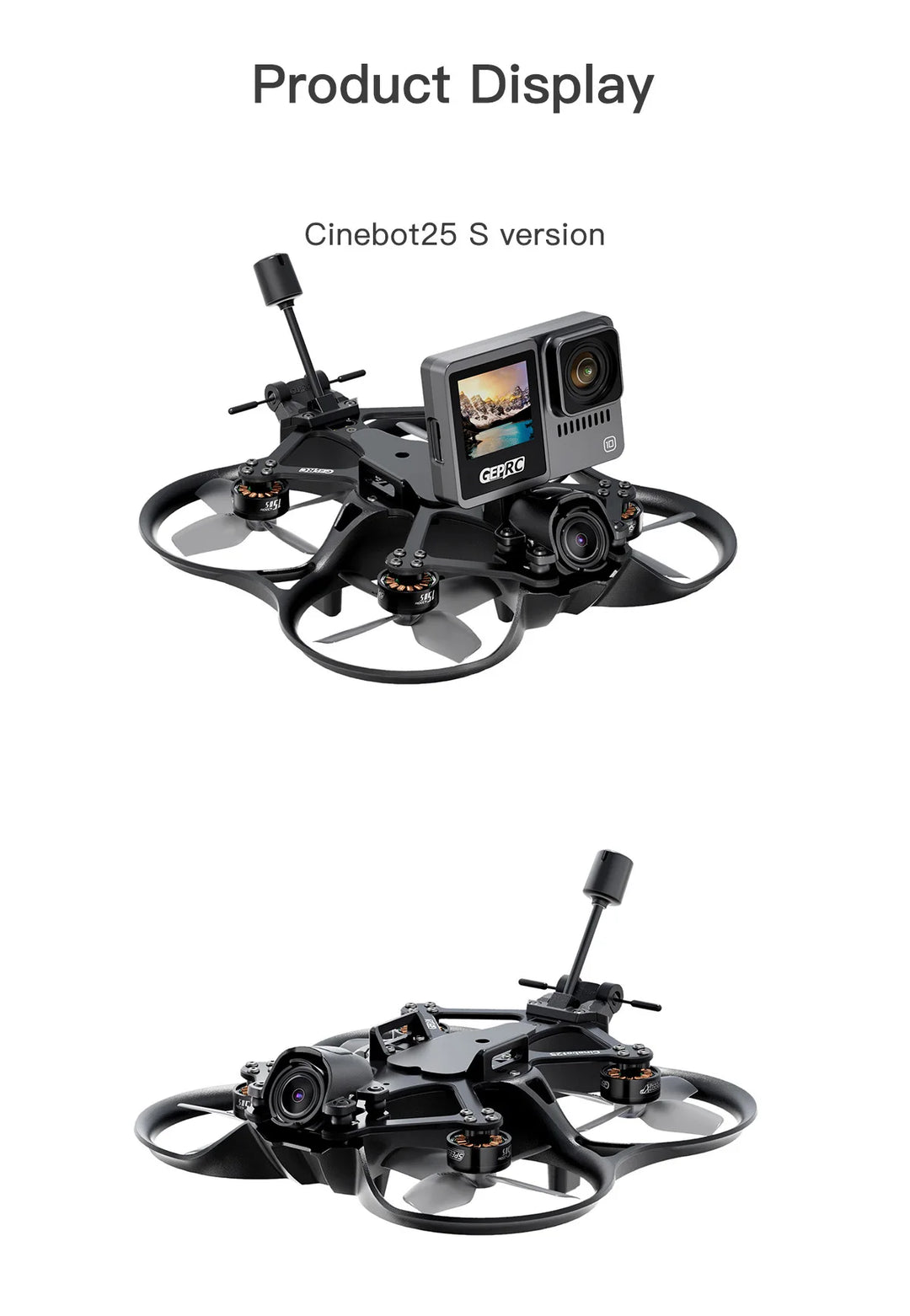 GEPRC Cinebot25 WTFPV FPV Drone 2.5inch TAKERG4AIO G4 45A AIO SPEEDX2 1404 4600KV Motor RC Racing Freestyle Quadcopter 138g