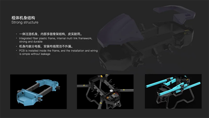 JIS NV416 NV420 16L 20L Agricultural Spraying Frame with JIYI K++ Flight Control Hobbywing X9 Power System Frame Kit